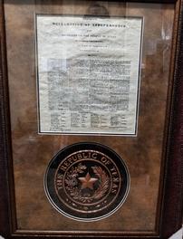 Texas Declaration of Indpence with Seal 202//264