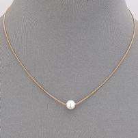 Single Pearl On Delicate Gold Chain 202//202