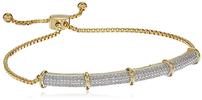 18K Yellow Gold Layered Diamond Accent Bracelet 202//100