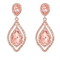 Rose Gold Crystal Earrings 202//202