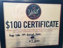 The Yard Gift Certificate 202//154