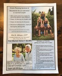 Estate planning from Phil D. Wheat, CFP 202//245