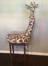 Paper Mache Sculpture of Giraffe with table base 202//279