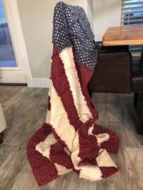 Handmade American Flag Quilt 202//267