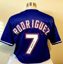 Pudge Rodriguez Autographed Jersey 202//206