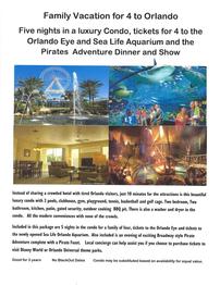 Orlando Family Vacation for 4 People for 5 Nights 202//262