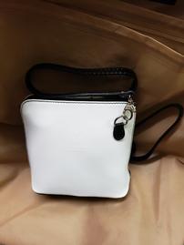 Handpicked From Florence, Italy White Leather Crossbody 202//269