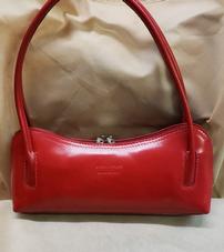 Handpicked From Florence, Italy Red Curved Leather Purse 202//227