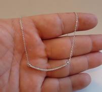 .75 Carat Curve Line Necklace with Lab Created Diamonds 202//182