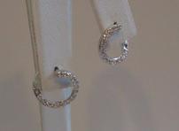 Sterling Silver .75 Carat Diamond Earrings 202//148