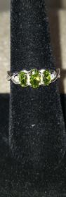Sterling Silver Green Peridot Ring 94//280