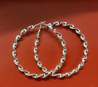 Large Sterling Silver Hoop Earrings 202//179
