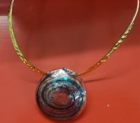 Murano Glass Pendant with Gold Collar 202//177