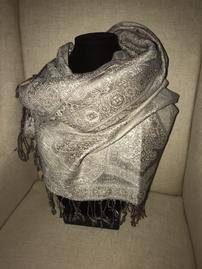 Grey and Silver Pashmina Scarf 202//269