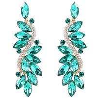 Emerald Green and Crystal Earrings 202//202