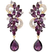 Purple Crystal Chandelier Earrings 202//202