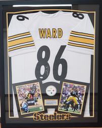 Hines Ward Designer Framed Signed Pittsburg Steelers Jersey 202//253