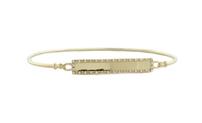 14K Yellow Gold Bar Bangle Bracelet with 0.10 Carats of Diamonds 202//123