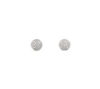 14K White Gold Pave Disc Stud Earrings With 0.23 Carats of Diamonds 202//179