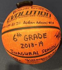 2019 NCA 6th Grade Inaugural Year Autographed Basketball 202//227