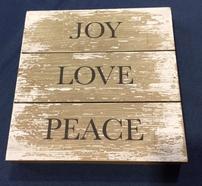 Joy Peace Love Wooden Décor 202//186