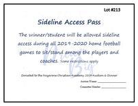 Sideline Access Pass 202//156
