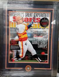 GEORGE SPRINGER AUTOGRAPHED ASTROS PREDICTION PIECE 202//263