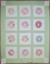 Feedsack Dresden Plate Quilt Top 202//259