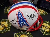 Oilers helmet signed by Dan Pesterini and Earl Campbell 202//151