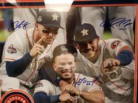 World Series rings. Autographed photo Corea, Altuve, and Bregman. 202//151