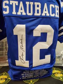 Roger Staubach Signed Stats Cowboy jersey 202//269