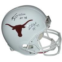 Earl Campbell & Ricky Williams Autographed Texas Helmet 202//202