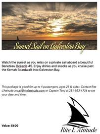 Private Sunset Sail for up to 6 People Aboard the Baeneteau yacht with Cocktails and Hors d'oeuvres 202//270