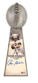 Roger Staubach Autographed Super Bowl Trophy 129//280