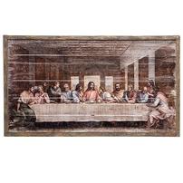 The Last Supper Wood Plaque - Rustic look 202//202