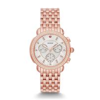 Michele Sidney Rose Gold - Mother of Pearl Diamond Watch 202//202