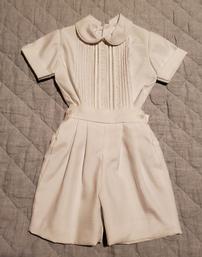 Heirloom Christening Button-on Shorts Set in Shantung 202//257