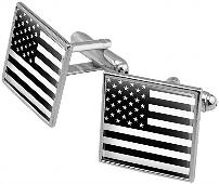 Black and Silver American Flag Cufflinks 202//170