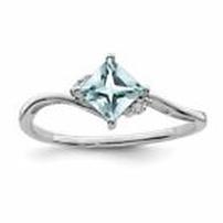 Sky Blue Topaz Ring with Diamond Accents 202//202