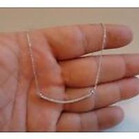 Sterling Silver .75 Carat Lab Created Curve Line Diamond Necklace 202//202