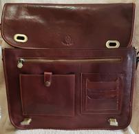 Handpicked from Florence Italy Chocolate Brown Leather Brief Case 202//194