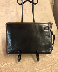 Handpicked from Florence Italy Brown Leather Tablet Bag 202//250