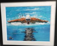 Michael Phelps Framed Signed Photo 202//164