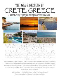 The Sea and Secrets of Crete, Greece for 2 People for 7 Nights 202//261
