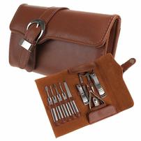 11 Piece Manicure and Pedicure Set in Leather Case 202//202
