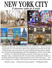 Romantic New York for 2 People for 3 Nights 202//261