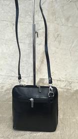Handpicked from Florence Italy Leather Black Crossbody 157//280