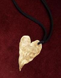 Handpicked from Florence Italy Large Bronze Heart Necklace 202//259