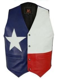 Leather Vest with Texas Flag 202//280