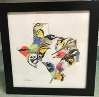 Texas Birds Framed Painting by Cin-Ty Lee 202//198